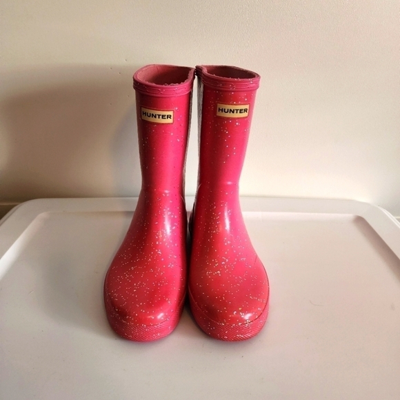 Hunter Rain Boots Pink Glitter - Picture 1 of 7